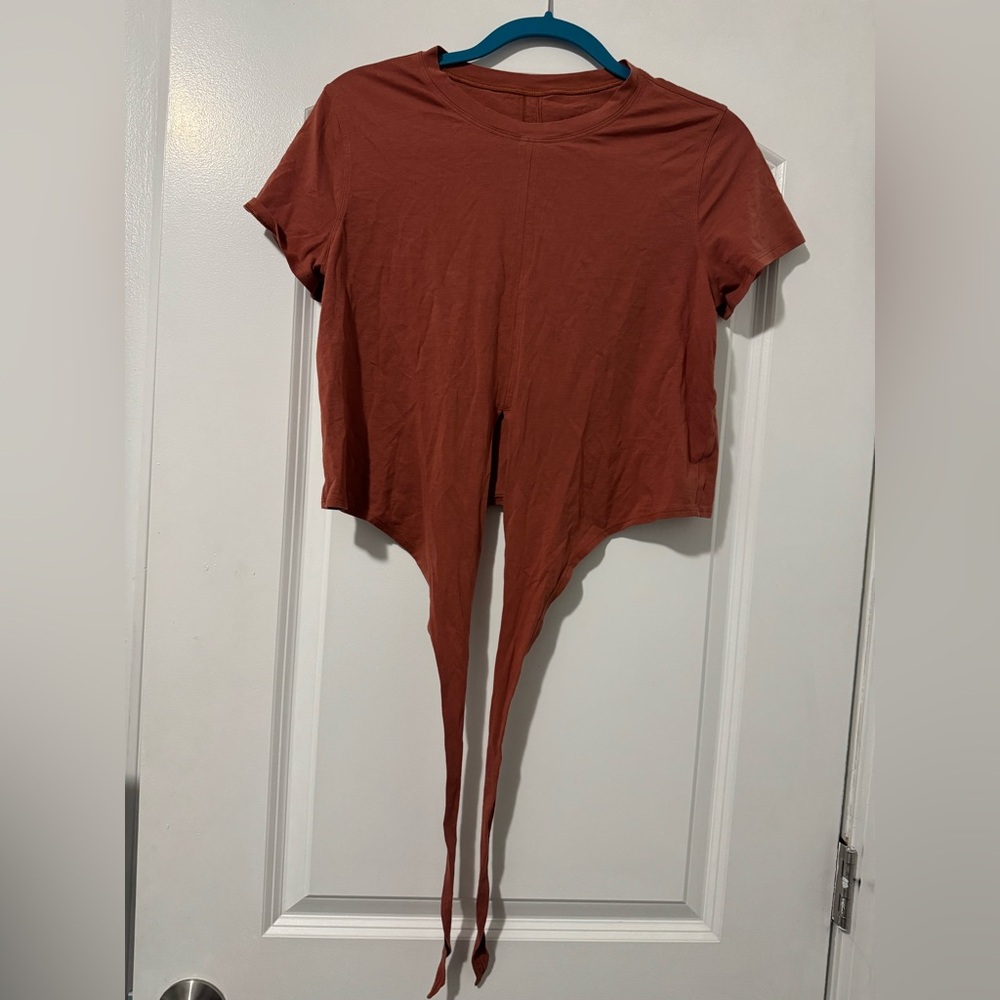 Rust Orange Asymmetrical Top